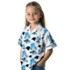 Carolina Panthers Hawaiian Shirt � Palm Island Print Blue White, Casual Button Down For Men & Women