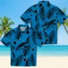 Carolina Panthers Hawaiian Shirt � Palm Leaf Blue, Casual Button Down For Men & Women