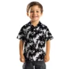 Carolina Panthers Hawaiian Shirt � Palm Motifs Black White, Casual Button Down For Men & Women