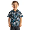 Carolina Panthers Hawaiian Shirt � Palm Pattern Blue Black, Casual Button Down For Men & Women