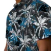 Carolina Panthers Hawaiian Shirt � Palm Pattern Blue Black, Casual Button Down For Men & Women