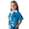Carolina Panthers Hawaiian Shirt � Palm Trees Blue White, Casual Button Down For Men & Women