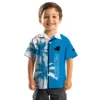 Carolina Panthers Hawaiian Shirt � Palm Trees Blue White, Casual Button Down For Men & Women