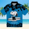 Carolina Panthers Hawaiian Shirt � Snoopy Surf Blue White, Casual Button Down For Men & Women
