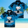 Carolina Panthers Hawaiian Shirt � Snoopy Surf Blue White, Casual Button Down For Men & Women