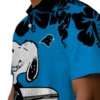 Carolina Panthers Hawaiian Shirt � Snoopy Surf Blue White, Casual Button Down For Men & Women