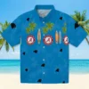 Carolina Panthers Hawaiian Shirt � Surfboard Palm Blue, Casual Button Down For Men & Women