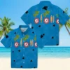 Carolina Panthers Hawaiian Shirt � Surfboard Palm Blue, Casual Button Down For Men & Women