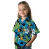 Carolina Panthers Hawaiian Shirt � Toucan Hibiscus Pineapple Blue Green, Casual Button Down For Men & Women