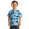 Carolina Panthers Hawaiian Shirt � Tropical Plants Blue White, Casual Button Down For Men & Women