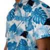 Carolina Panthers Hawaiian Shirt � Tropical Plants Blue White, Casual Button Down For Men & Women