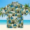 Carolina Panthers Hawaiian Shirt � Tropical Yoda Green, Casual Button Down For Men & Women