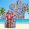 Chicago Bears Hawaiian Shirt � Chest Illusion Blue, Casual Button Down For Men & Women