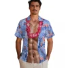 Chicago Cubs Hawaiian Shirt - Chest Illusion Blue - Gift For Men, Women