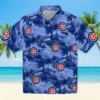 Chicago Cubs Hawaiian Shirt - Coastal Palms Blue - Gift For Men, Women