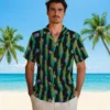 Chicago Cubs Hawaiian Shirt - Corn Motifs Black Green - Gift For Men, Women