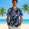 Chicago Cubs Hawaiian Shirt - Flamingo Leaves Blue - Gift For Men, Women