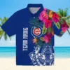 Chicago Cubs Hawaiian Shirt - Floral Polynesian Blue - Gift For Men, Women