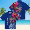 Chicago Cubs Hawaiian Shirt - Floral Polynesian Blue - Gift For Men, Women