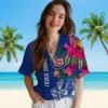 Chicago Cubs Hawaiian Shirt - Floral Polynesian Blue - Gift For Men, Women