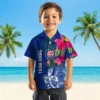 Chicago Cubs Hawaiian Shirt - Floral Polynesian Blue - Gift For Men, Women