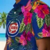 Chicago Cubs Hawaiian Shirt - Floral Polynesian Blue - Gift For Men, Women