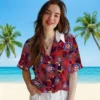 Chicago Cubs Hawaiian Shirt - Floral Toucan Blue Red - Gift For Men, Women