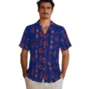 Chicago Cubs Hawaiian Shirt - Framed Floral Blue - Gift For Men, Women