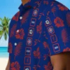 Chicago Cubs Hawaiian Shirt - Framed Floral Blue - Gift For Men, Women