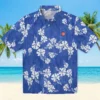 Chicago Cubs Hawaiian Shirt - Hibiscus Clusters Blue - Gift For Men, Women