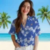 Chicago Cubs Hawaiian Shirt - Hibiscus Clusters Blue - Gift For Men, Women