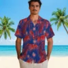 Chicago Cubs Hawaiian Shirt - Leafy Palms Blue - Gift For Men, Women