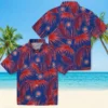 Chicago Cubs Hawaiian Shirt - Leafy Palms Blue - Gift For Men, Women
