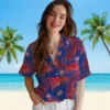 Chicago Cubs Hawaiian Shirt - Leafy Palms Blue - Gift For Men, Women