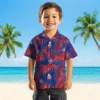 Chicago Cubs Hawaiian Shirt - Leafy Palms Blue - Gift For Men, Women