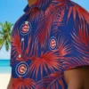Chicago Cubs Hawaiian Shirt - Leafy Palms Blue - Gift For Men, Women