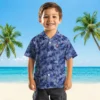 Chicago Cubs Hawaiian Shirt - Leafy Pattern Blue - Gift For Men, Women