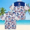 Chicago Cubs Hawaiian Shirt - Palm Island Print Blue White - Gift For Men, Women