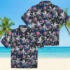 Chicago Cubs Hawaiian Shirt - Palm Pattern Blue Black - Gift For Men, Women