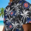 Chicago Cubs Hawaiian Shirt - Palm Pattern Blue Black - Gift For Men, Women