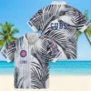 Chicago Cubs Hawaiian Shirt - Palm Stripes Blue Black White - Gift For Men, Women