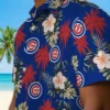 Chicago Cubs Hawaiian Shirt - Palm Tree Flower Blue - Gift For Men, Women