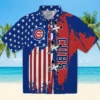 Chicago Cubs Hawaiian Shirt - Stitched Flag Blue - Gift For Men, Women