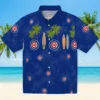 Chicago Cubs Hawaiian Shirt - Surfboard Palm Blue - Gift For Men, Women