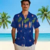 Chicago Cubs Hawaiian Shirt - Surfboard Palm Blue - Gift For Men, Women