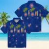 Chicago Cubs Hawaiian Shirt - Surfboard Palm Blue - Gift For Men, Women