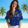 Chicago Cubs Hawaiian Shirt - Surfboard Palm Blue - Gift For Men, Women