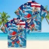 Chicago Cubs Hawaiian Shirt - Surfing Santa Blue - Gift For Men, Women