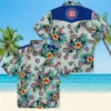 Chicago Cubs Hawaiian Shirt - Tropical Foliage Green Aloha Shirt