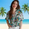 Chicago Cubs Hawaiian Shirt - Tropical Foliage Green Aloha Shirt